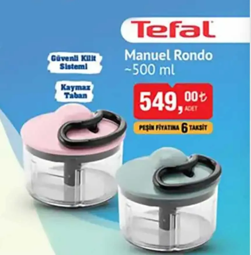 Bim tefal manuel elle çalışan rondo 300₺ indirimle