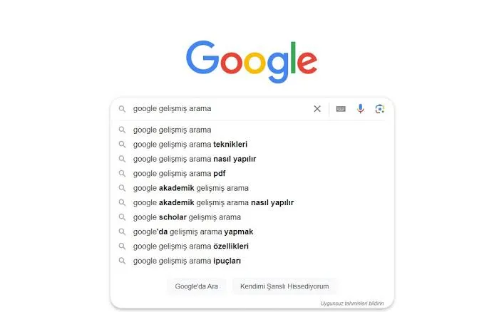 Google Arama Operatörleri