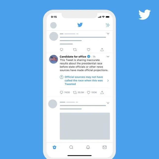 Twitter ABD başkanlık seçiminde erken zafer ilanına izin vermeyecek