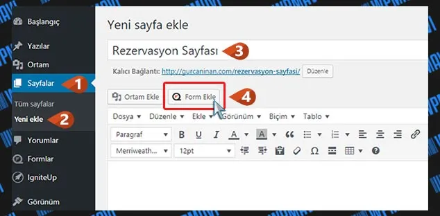 WordPress Form Oluşturma: Kayıt – Başvuru – Sipariş | Her Tip