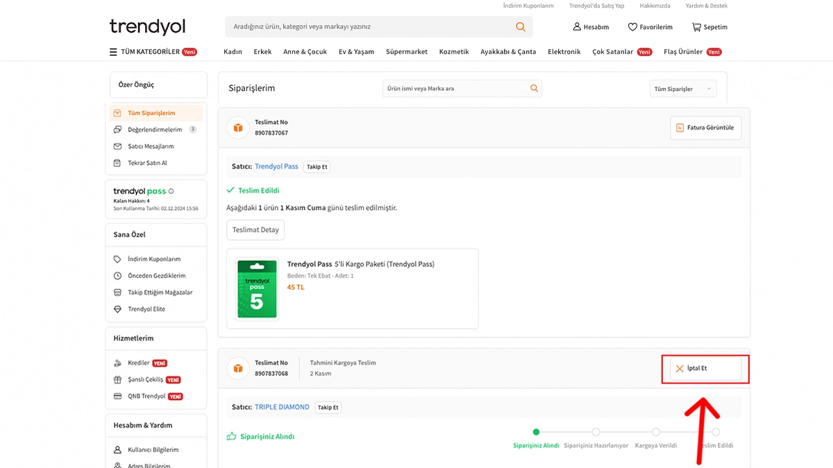 Trendyol sipariş iptali nasıl yapılır – 2024