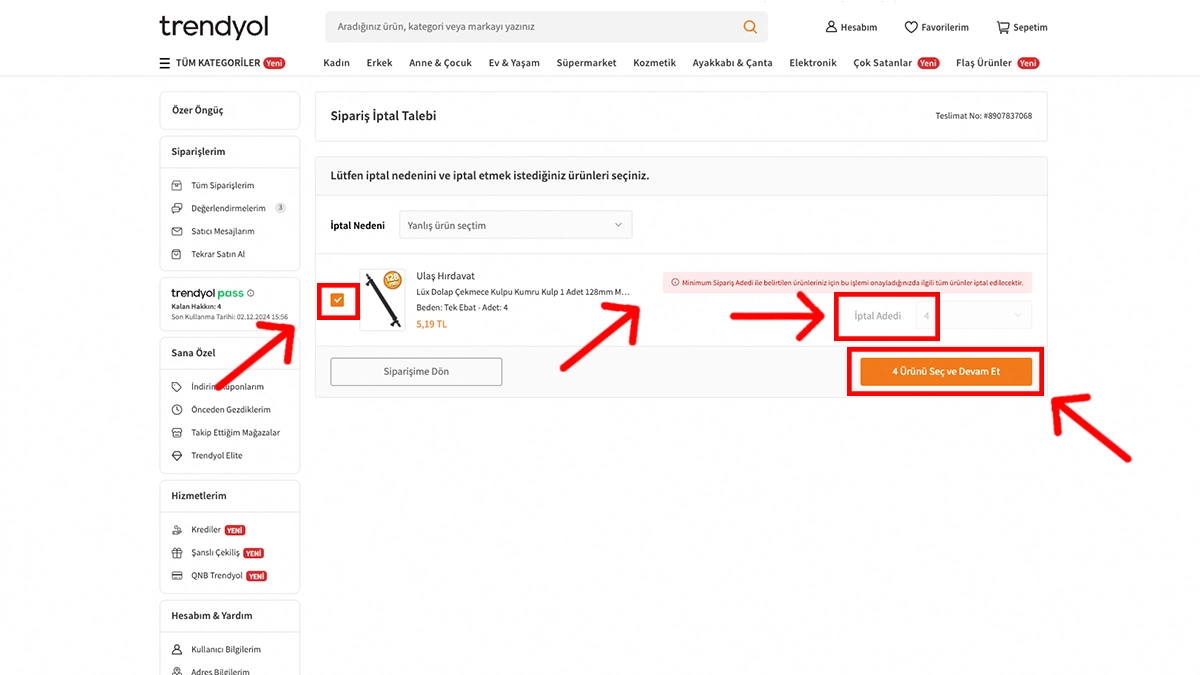 Trendyol sipariş iptali nasıl yapılır – 2024