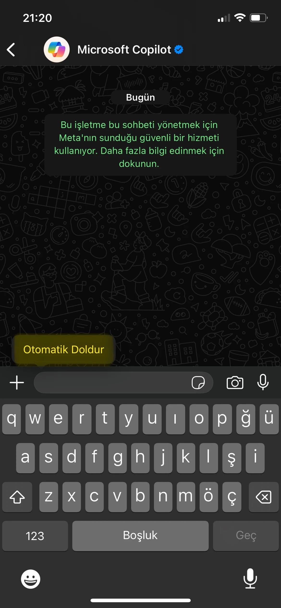 WhatsApp’ta metinleri kamera ile kopyalama